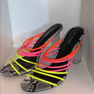 Cape Robbin Neon strap heels